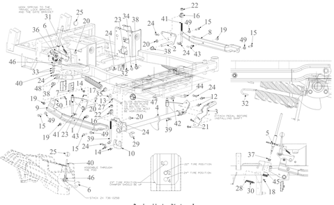 Part Location Diagram of 647E05765A MTD ROD-DECK HEIGHT AD